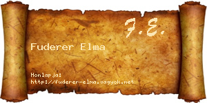 Fuderer Elma névjegykártya